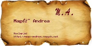 Magó Andrea névjegykártya