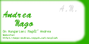 andrea mago business card